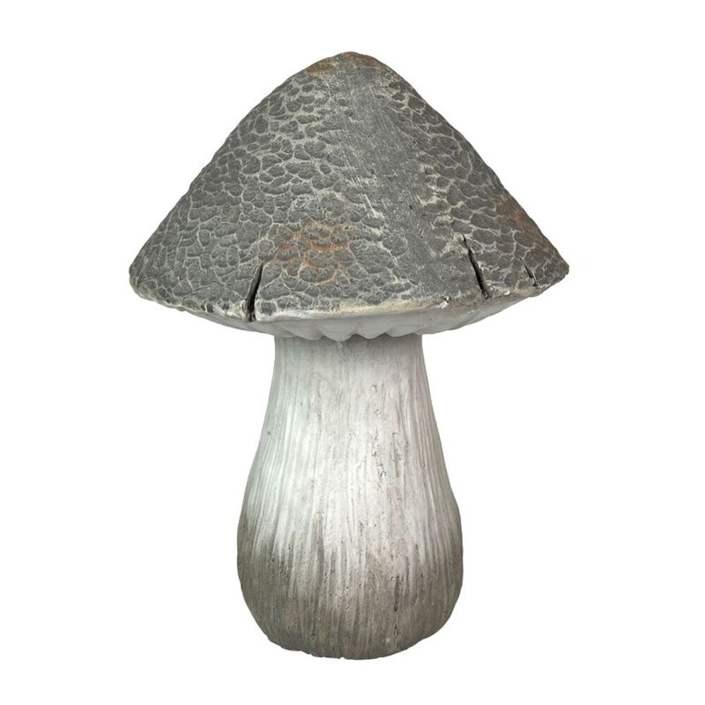 Mushroom Statue 14" Tall, Magnesium Oxide Indoor Outdoor Garden Decor